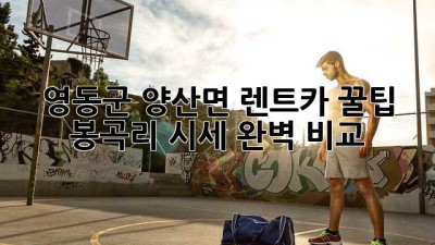 영동군 양산면 렌트카 꿀팁🍯: 봉곡리 시세 완벽 비교!
