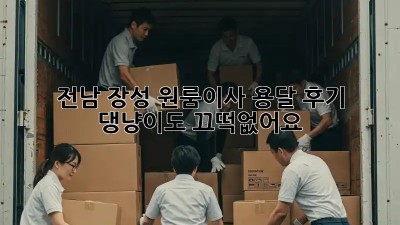 전남 장성 원룸이사 용달 후기🏠 댕냥이도 끄떡없어요!